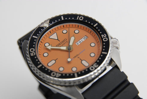 【 N MINT - 】 SEIKO Quartz 7548-700C 41mm Day/Date Orange Dial Quartz Men's Watch